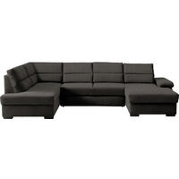 WOHNLANDSCHAFT in Webstoff Dunkelbraun  - Dunkelbraun, Konventionell, Kunststoff/Textil (183/319/166cm) - Cantus