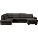 WOHNLANDSCHAFT  in Webstoff Dunkelbraun  - Dunkelbraun, KONVENTIONELL, Kunststoff/Textil (183/319/166cm) - Cantus