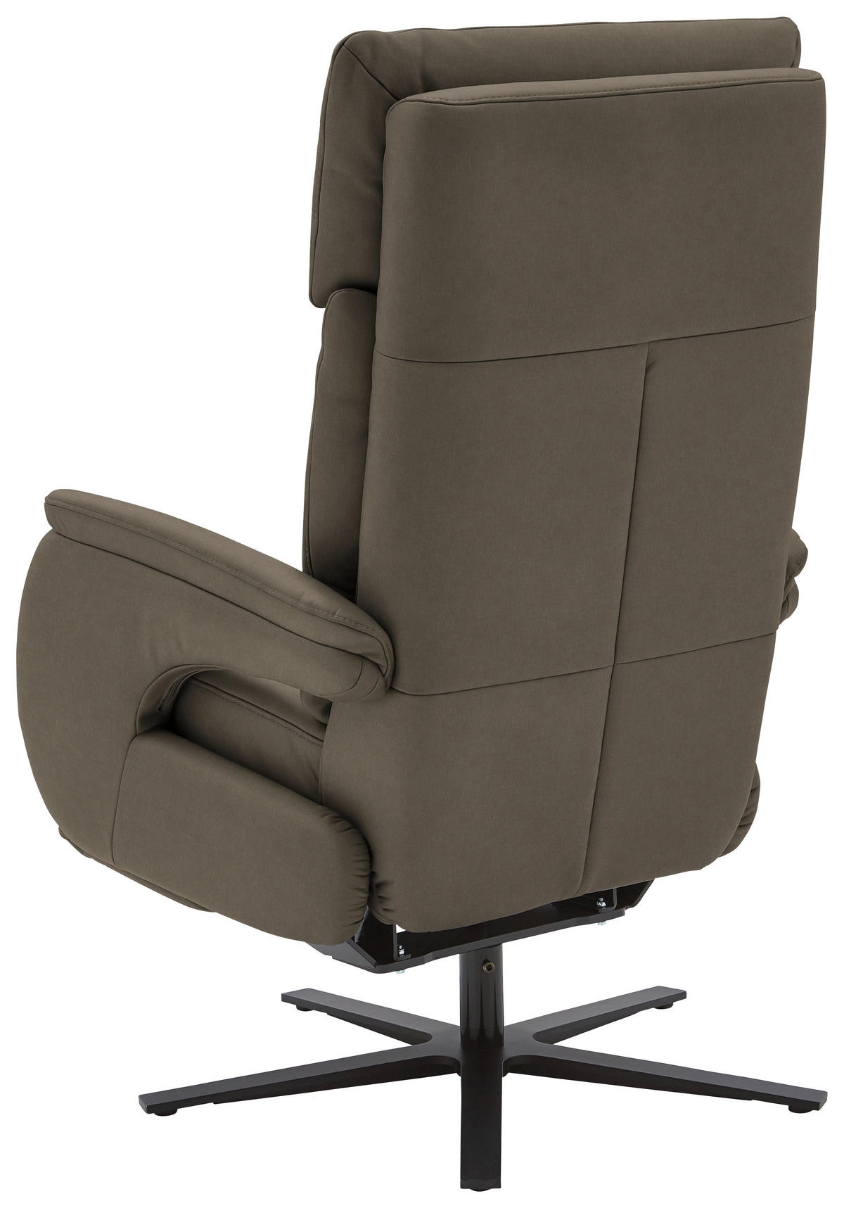 RELAXSESSEL in Leder Graubraun  - Graubraun/Schwarz, Design, Leder/Metall (70/117/85cm) - Dieter Knoll