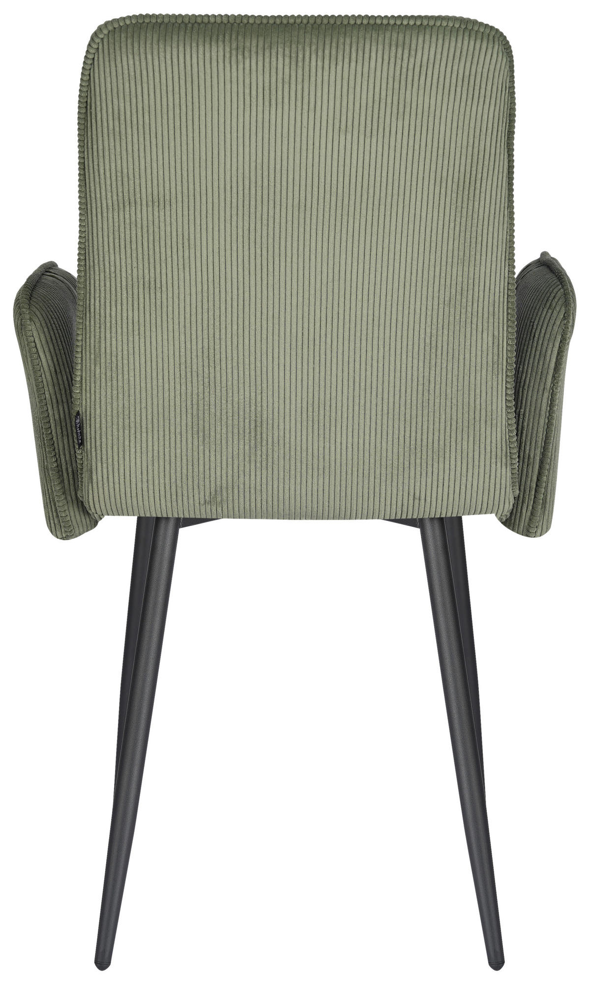 ARMLEHNSTUHL   Cord  Grün, Schwarz  - Schwarz/Grün, Design, Textil/Metall (58/90/62cm) - Stylife