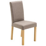 STUHL  Beinauswahl, Stoffauswahl, mit Griff Webstoff  - Taupe/Buchefarben, KONVENTIONELL, Holz/Textil (44/92/57cm) - Carryhome