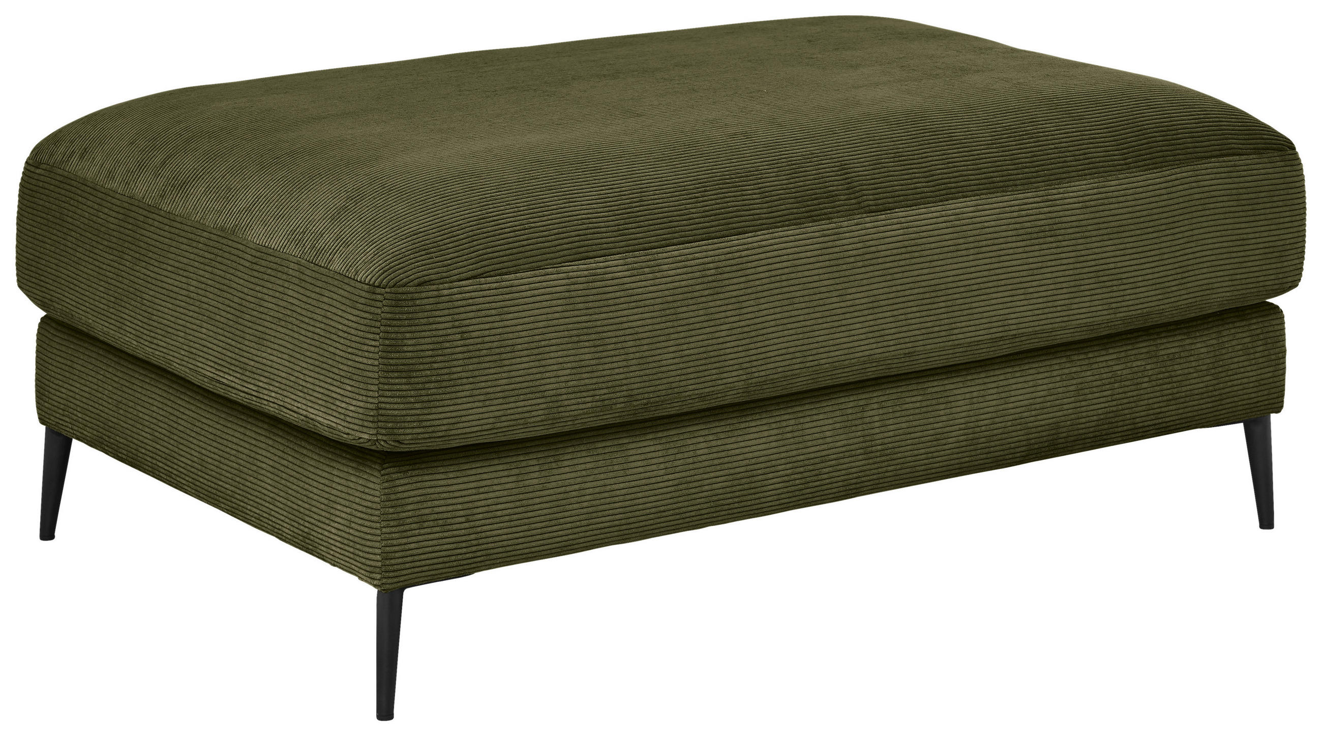 HOCKER in Textil Dunkelgrün  - Dunkelgrün/Schwarz, Design, Textil/Metall (120/43/90cm) - Dieter Knoll