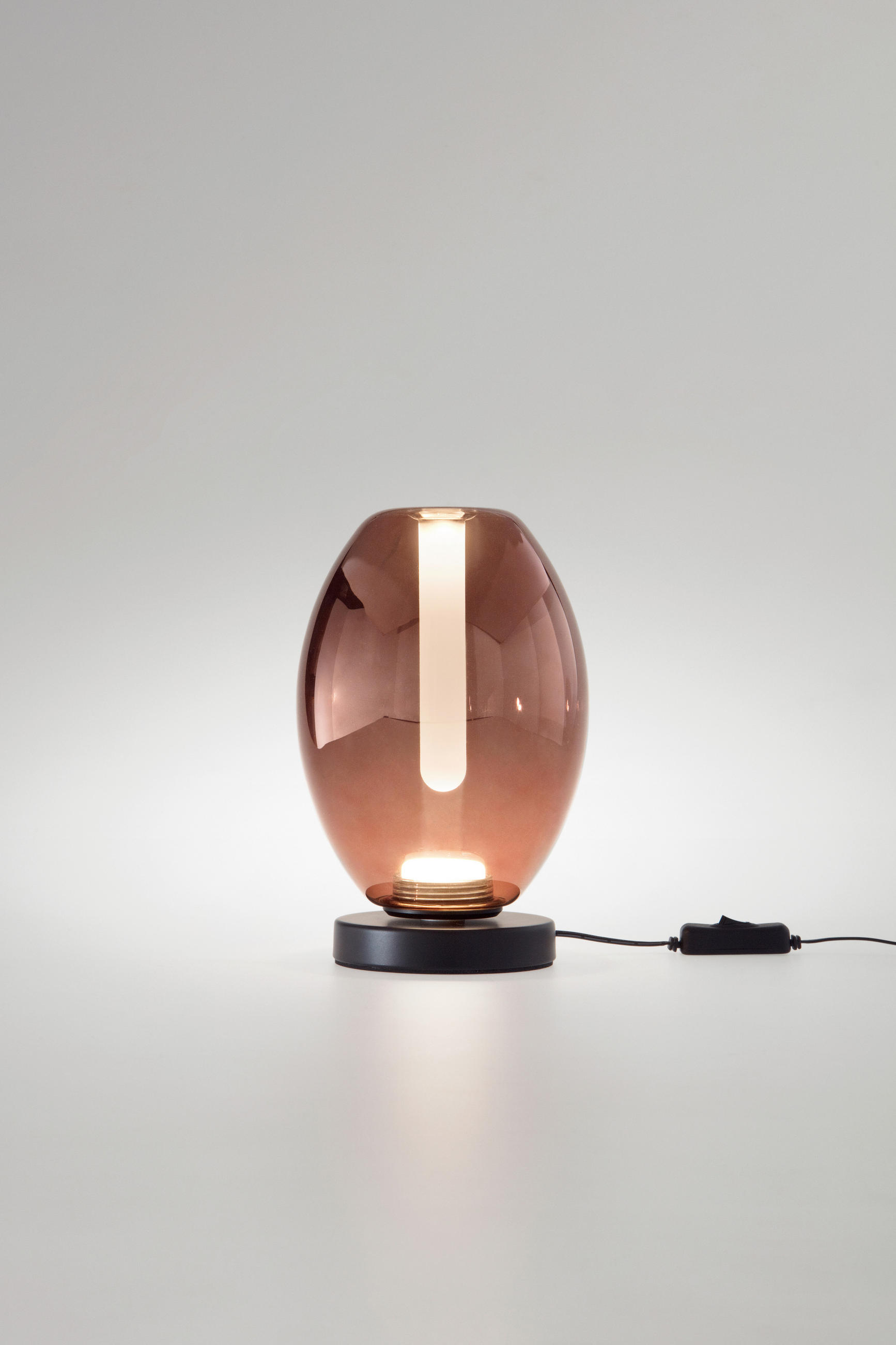 LED-TISCHLEUCHTE Tully 16/23 cm   - Schwarz, Trend, Glas/Metall (16/23cm) - Fabas Luce