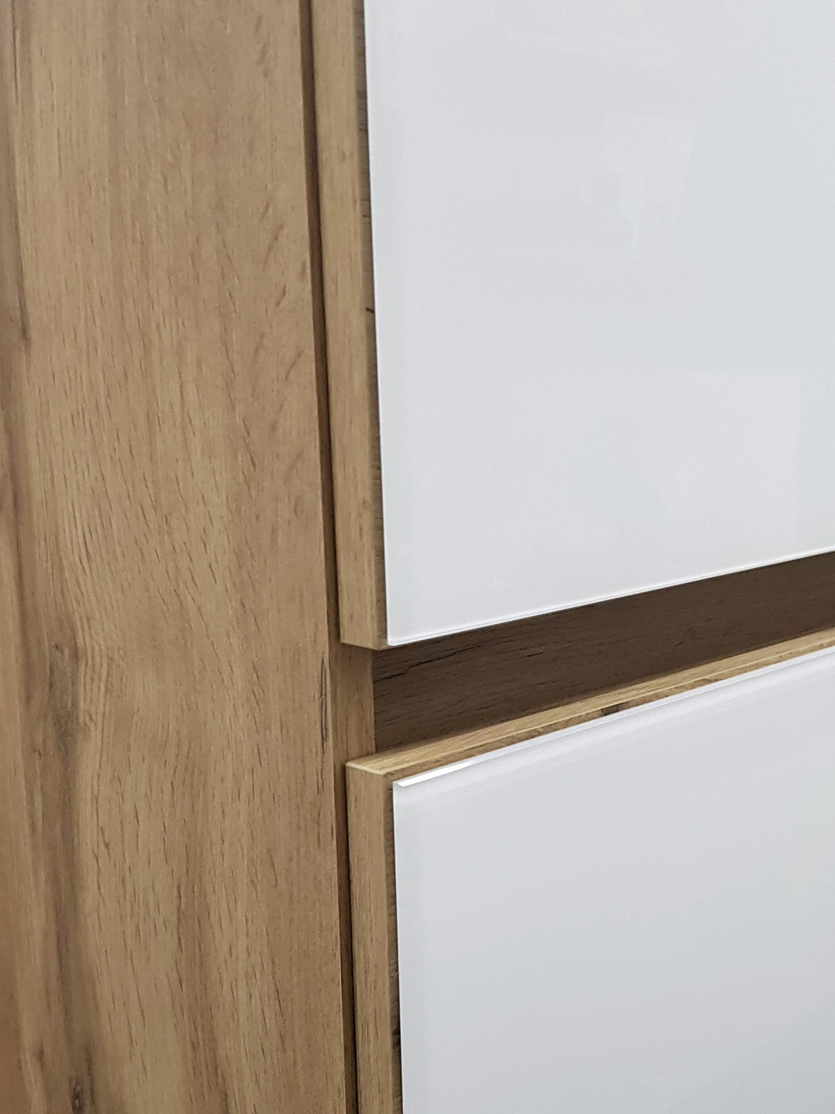 WASCHTISCHKOMBI 80 cm  - Eichefarben/Weiß, KONVENTIONELL, Glas/Holzwerkstoff (80cm) - Held