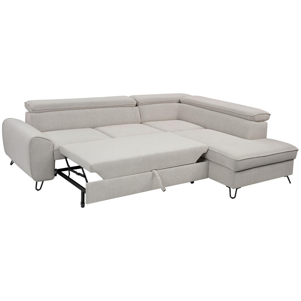 Thumbnail - Stylife Ecksofa, Weiß, Textil, 4-Sitzer, L-Form, Ottomane rechts, Eckteil, 250x200 cm, Stoffauswahl, seitenverkehrt erhä...