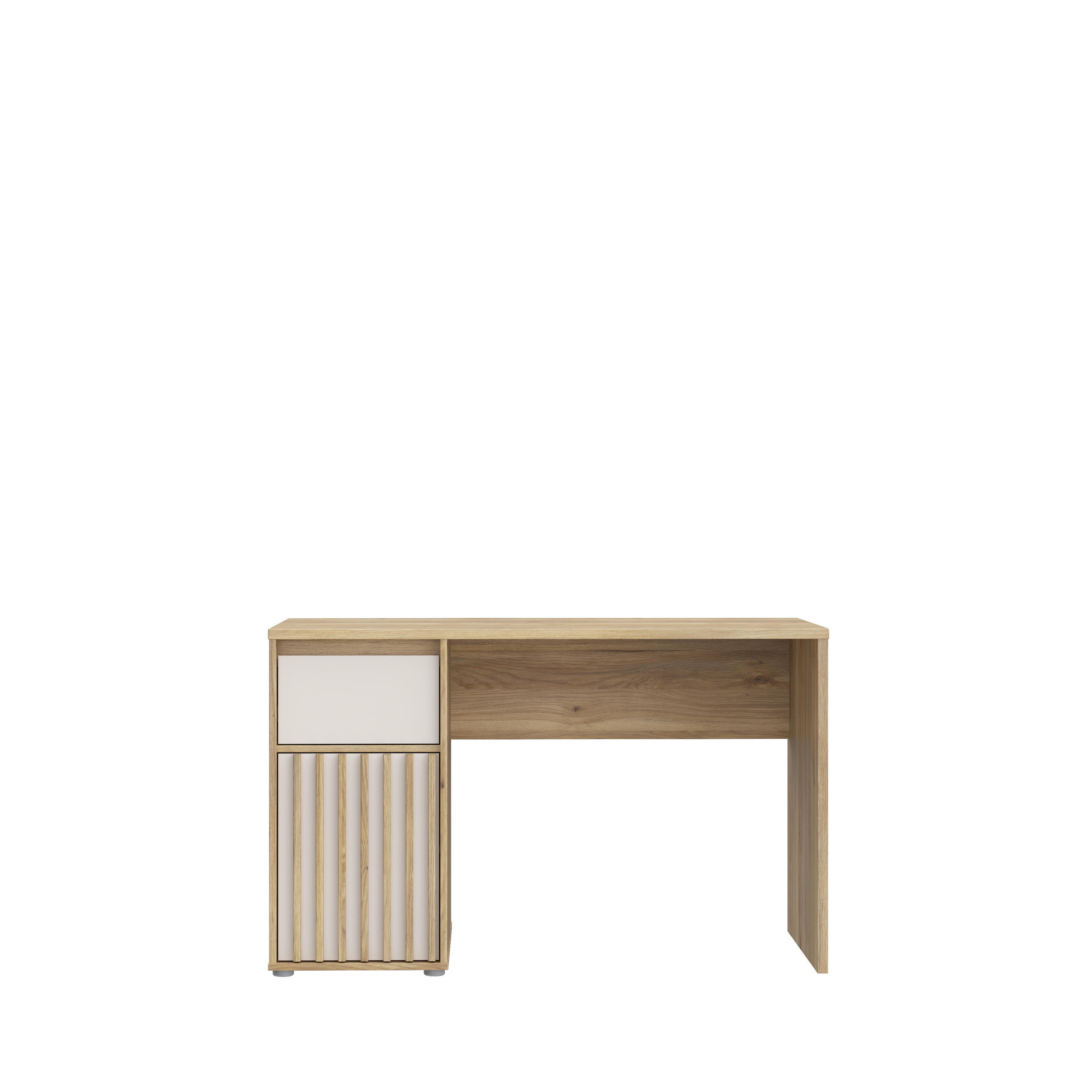 MASĂ DE BIROU PENTRU TINERET in material pe bază de lemn 120/74,4/60 cm  - culoare lemn arin/culoare lemn stejar, Basics, material pe bază de lemn (120/74,4/60cm) - Hom`in