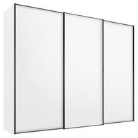 SCHWEBETÜRENSCHRANK 280/240/68 cm 3-türig Weiß  - Graphitfarben/Weiß, Design, Holzwerkstoff/Metall (280/240/68cm) - Moderano