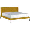 Polsterbett inkl. Matratze 180/200 cm  in Gelb  - Weiss/Gelb, Modern, Textil/Metall (180/200cm) - Livetastic