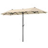 DOPPELSONNENSCHIRM 300 cm Naturfarben  - Anthrazit/Naturfarben, Basics, Textil/Metall (300/220/150cm) - Schneider