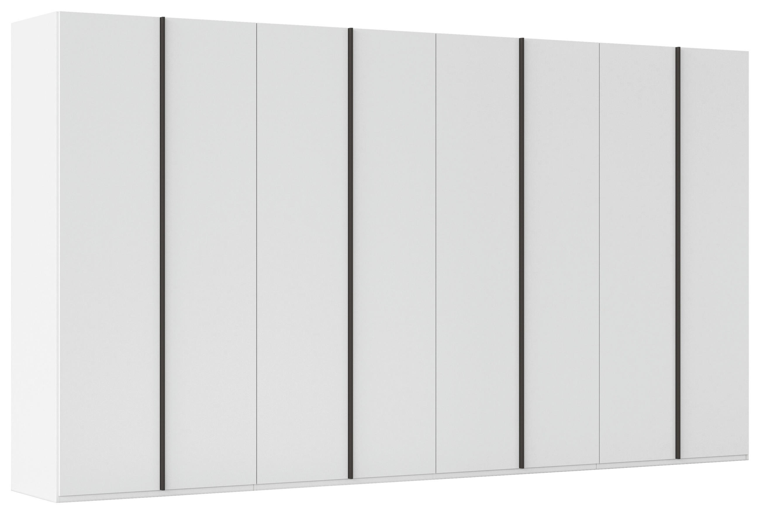 DREHTÜRENSCHRANK 400/235/61 cm,  in Weiß, 8-türig  - Graphitfarben/Weiß, Basics, Holzwerkstoff/Metall (400/235/61cm) - Novel