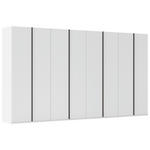 DREHTÜRENSCHRANK 400/223/61 cm,  in Weiß, 8-türig  - Graphitfarben/Weiß, Basics, Holzwerkstoff/Metall (400/223/61cm) - Novel