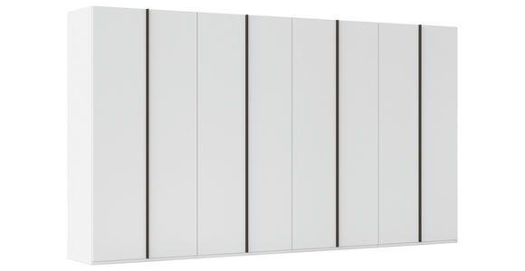 DREHTÜRENSCHRANK 400/223/61 cm,  in Weiß, 8-türig  - Graphitfarben/Weiß, Basics, Holzwerkstoff/Metall (400/223/61cm) - Novel