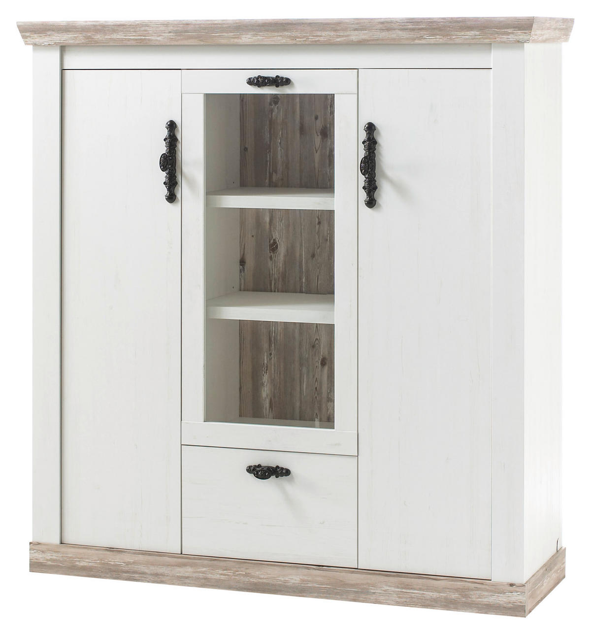 HIGHBOARD  in 140/146/44 cm  - Hellbraun/Schwarz, Design, Holzwerkstoff/Metall (140/146/44cm) - MID.YOU