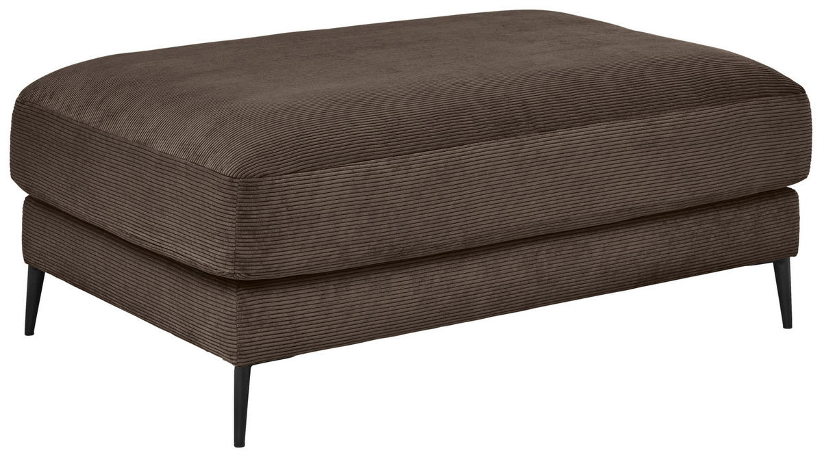 HOCKER in Textil Mokka  - Schwarz/Mokka, Design, Textil/Metall (120/43/90cm) - Dieter Knoll