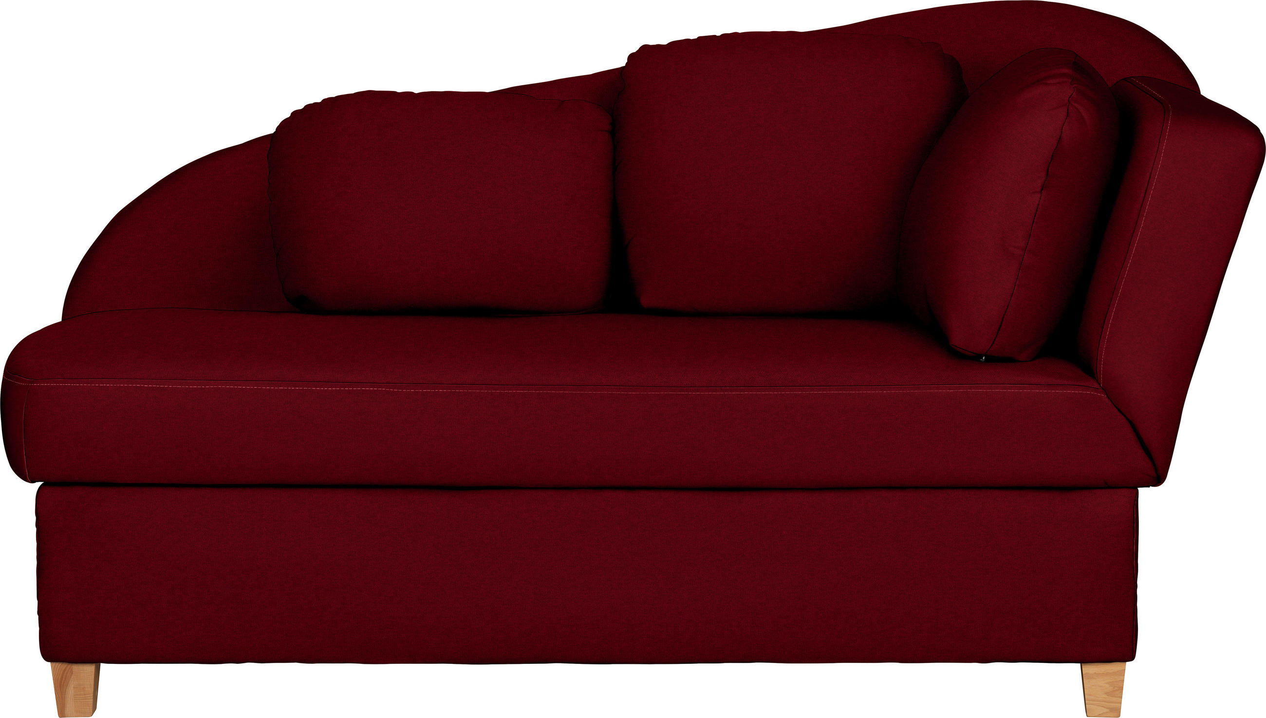 LIEGE in Chenille, Flachgewebe Bordeaux  - Bordeaux, LIFESTYLE, Holz/Textil (180/97/85cm) - Novel