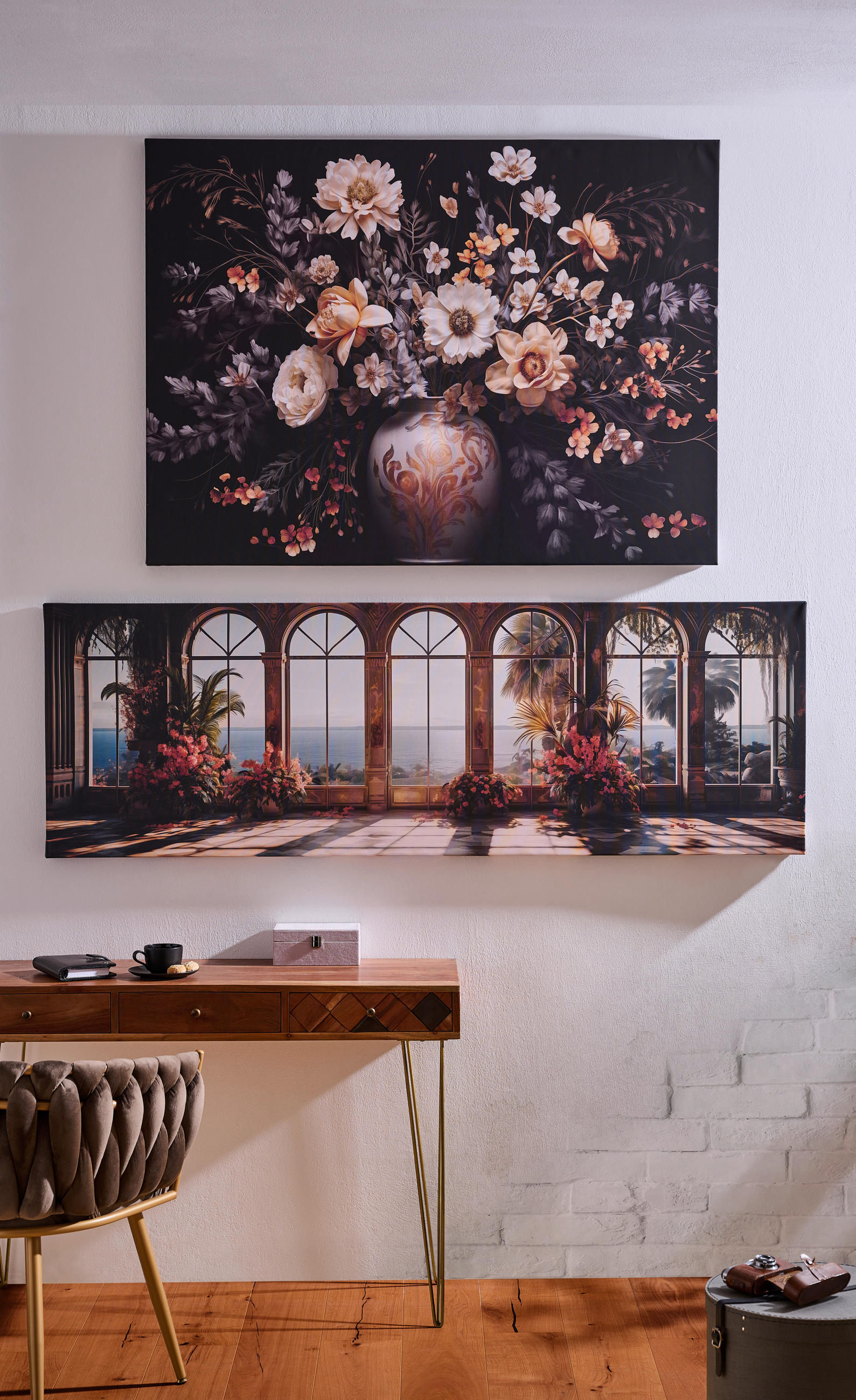 LEINWANDBILD Architektur 180/60 cm  - Multicolor, Basics, Holz/Papier (180/60cm) - Euroart