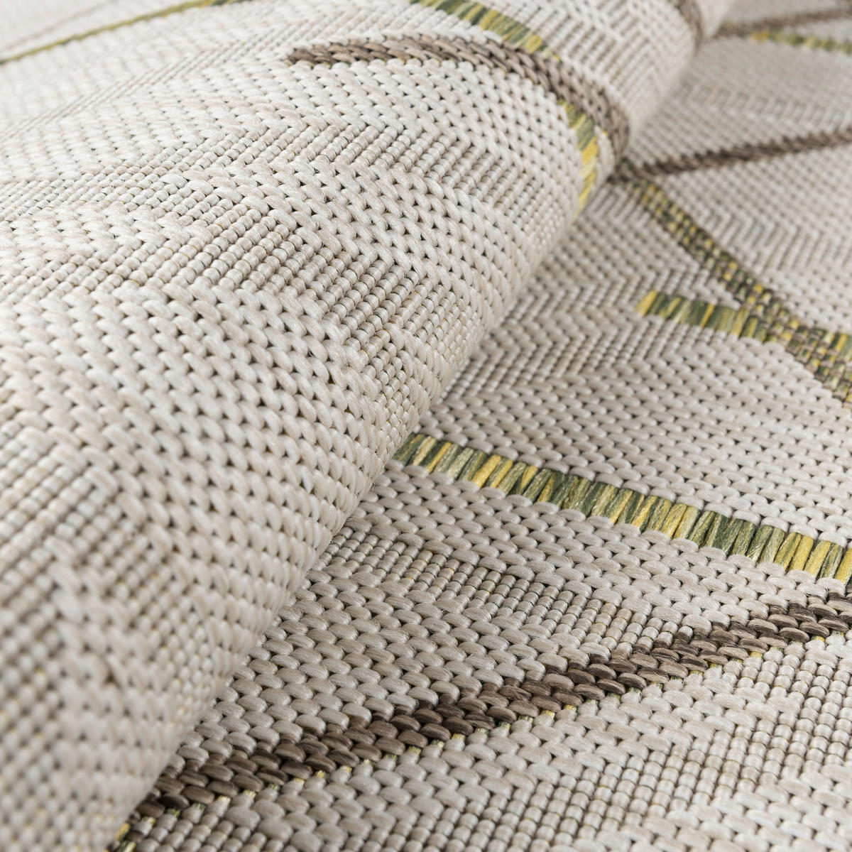 VONKAJŠÍ KOBEREC, 120/170 cm, sivá, zelená - sivá/zelená, Basics, textil (120/170cm) - Livetastic