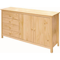 KOMMODE  in 150/80/40 cm  - Naturfarben, Design, Holz (150/80/40cm) - Livetastic