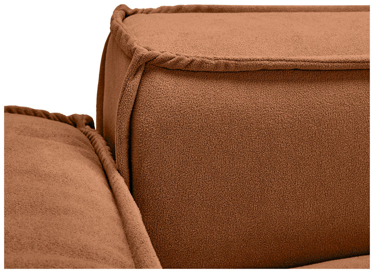 SCHLAFSOFA Webstoff Rostfarben  - Rostfarben/Schwarz, KONVENTIONELL, Kunststoff/Textil (256/83/115cm) - Carryhome