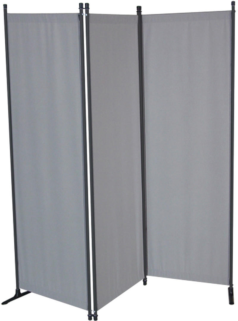 SICHTSCHUTZ - Hellgrau/Grau, Basics, Textil/Metall (165/165/25,2cm) - Boxxx