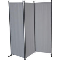 SICHTSCHUTZ - Hellgrau/Grau, Basics, Textil/Metall (165/165/25,2cm) - Boxxx