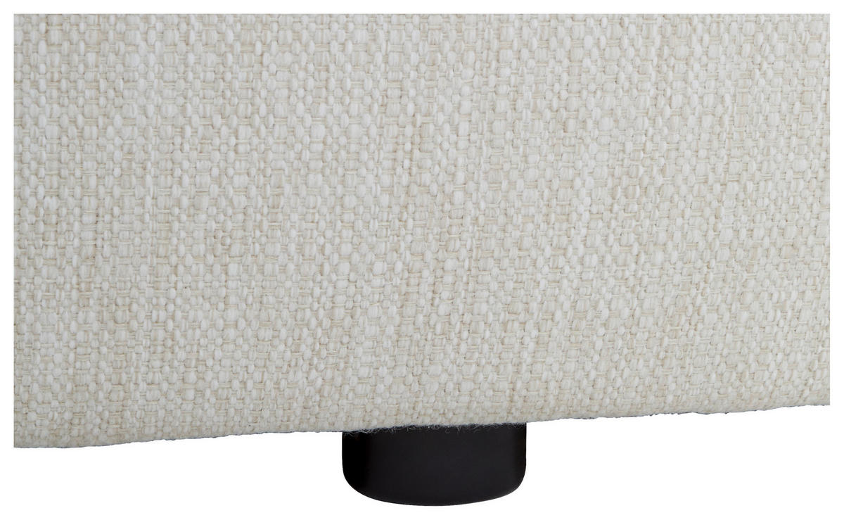 2-SITZER-SOFA Bouclé Creme  - Creme/Schwarz, KONVENTIONELL, Kunststoff/Textil (154/80/84cm) - Carryhome