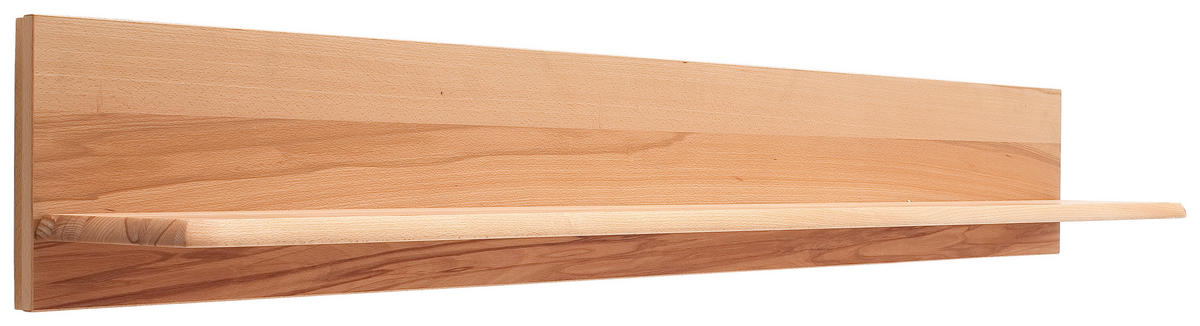 WOHNWAND La Paz  in Buchefarben  319/209/51 cm  - Buchefarben/Silberfarben, Design, Glas/Holz (319/209/51cm) - Livetastic