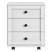 PREDALNIK NA KOLESCIH  bela  - bela/barve cinka, Trendi, kovina/umetna masa (46/59/45cm) - Hom`in