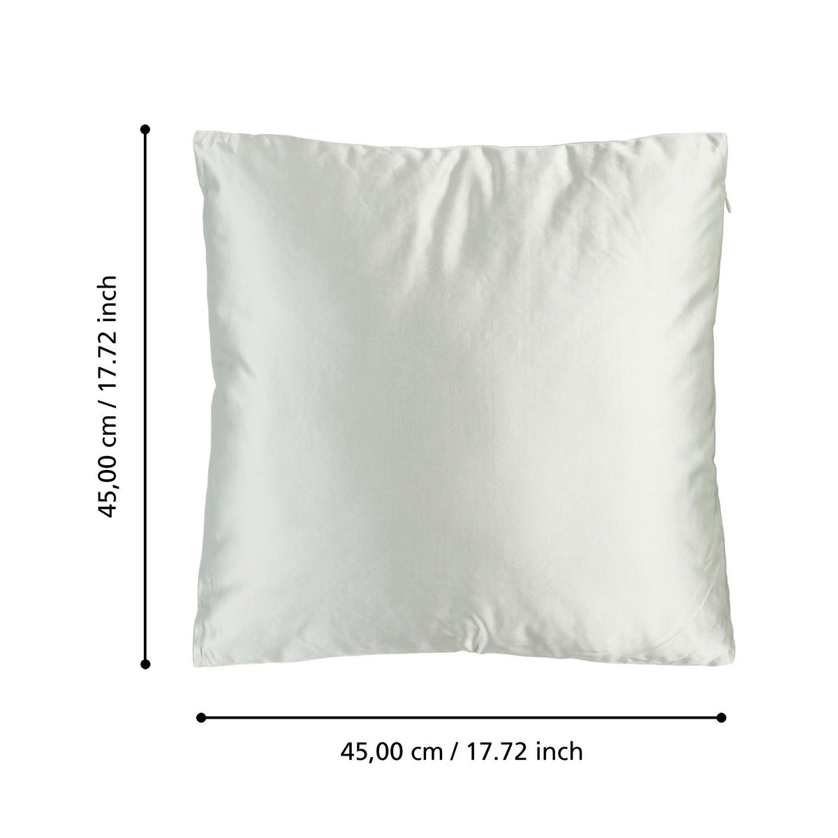 ZIERKISSEN  45/45 cm   - Hellgrün, Basics, Textil (45/45cm) - Eglo