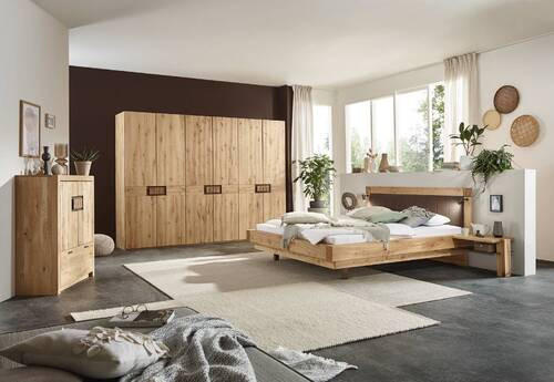 DREHTÜRENSCHRANK in Eichefarben, Dunkelbraun  - Eichefarben/Dunkelbraun, Natur, Holz (301,9/223,3/61,9cm) - Valnatura
