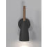 WANDLEUCHTE - Schwarz, Design, Holz/Metall (10/26cm)