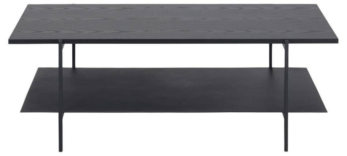 COUCHTISCH 115/60/40 cm rechteckig Schwarz  - Schwarz, MODERN, Holzwerkstoff/Metall (115/60/40cm)