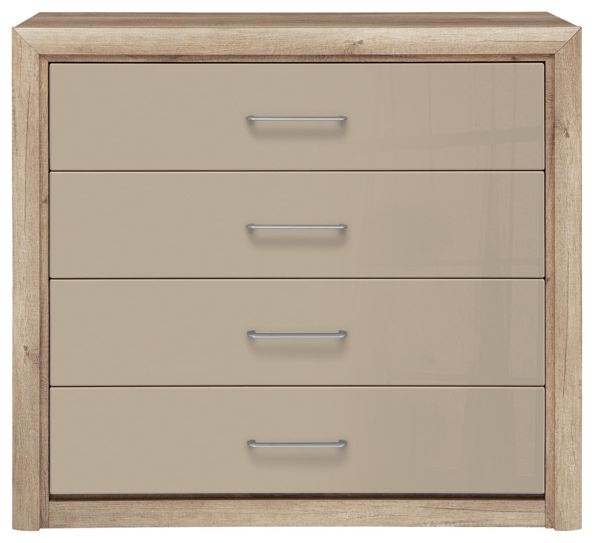 KOMMODE  in 103,5/96,5/40 cm  - Sandfarben/Eichefarben, Design, Holzwerkstoff/Metall (103,5/96,5/40cm)