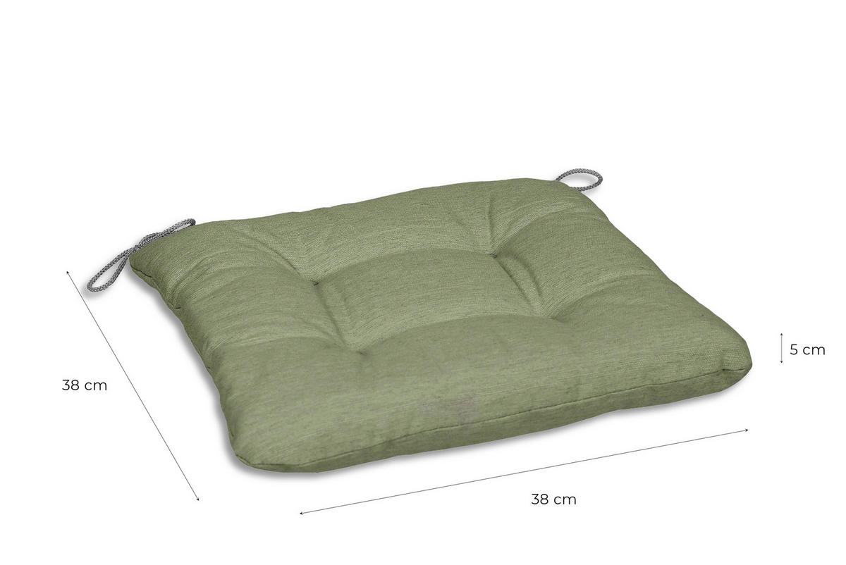 PERNĂ PENTRU șEZUT  38/38 cm   - verde, Konventionell, textil (38/38cm)