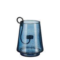 MÉCSESTARTÓ - kék, Basics, Üveg (12/12/15cm)