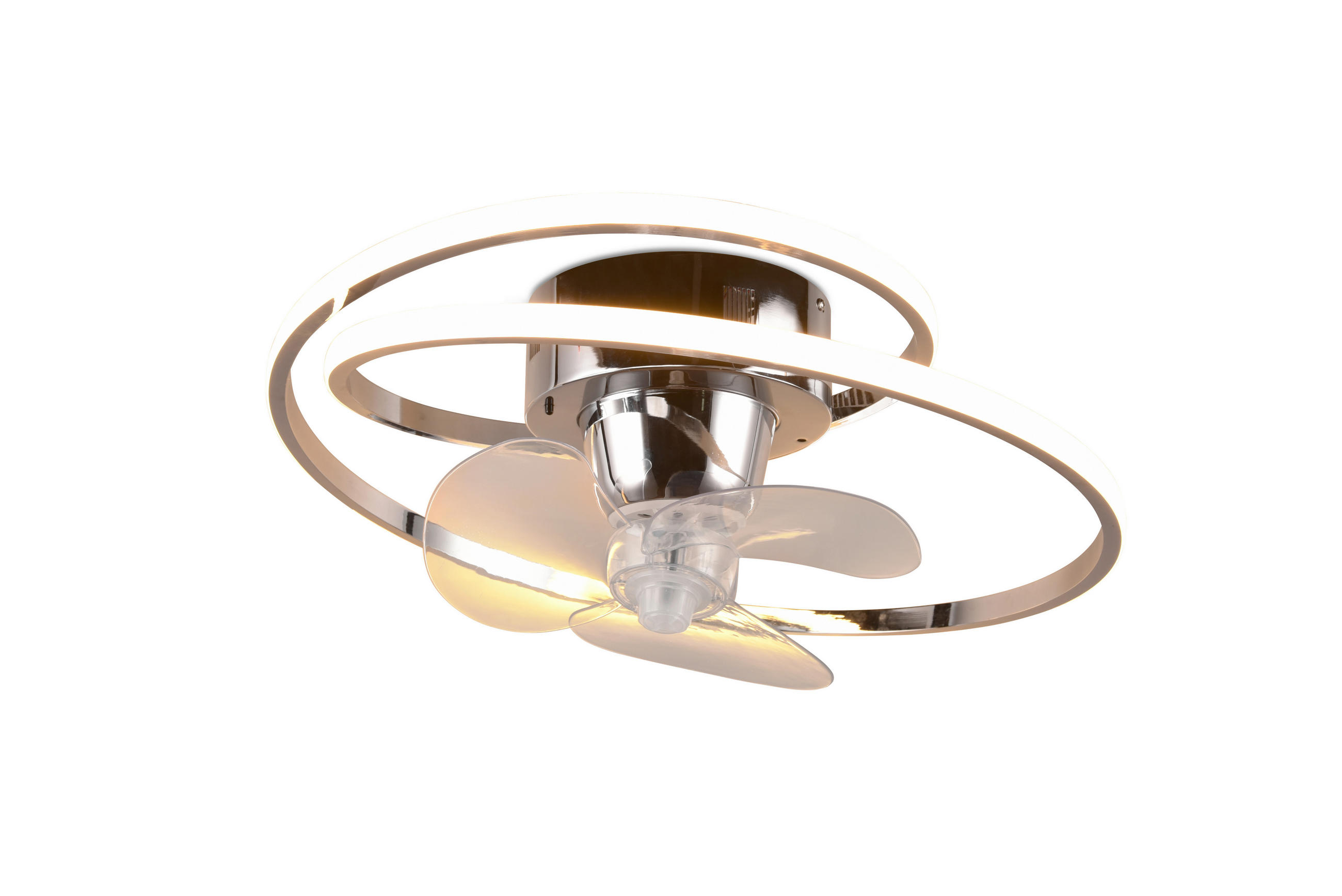 DECKENVENTILATOR 50/20 cm   - Chromfarben/Transparent, Design, Kunststoff/Metall (50/20cm)
