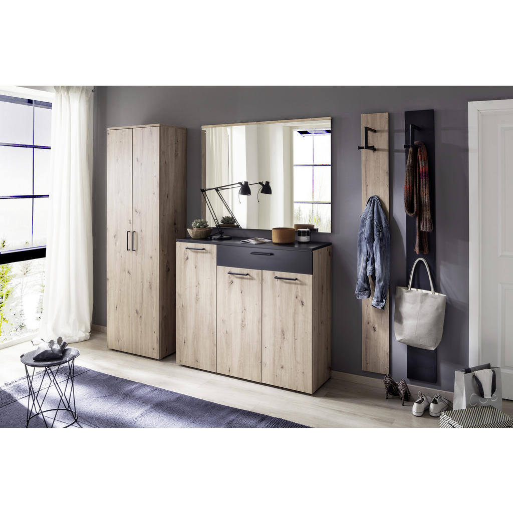 Thumbnail - Moderano Garderobenschrank, Eiche, Holzwerkstoff, 1 Fächer, 60x200x38 cm, Garderobe, Garderobenschränke, Garderobenschrä...