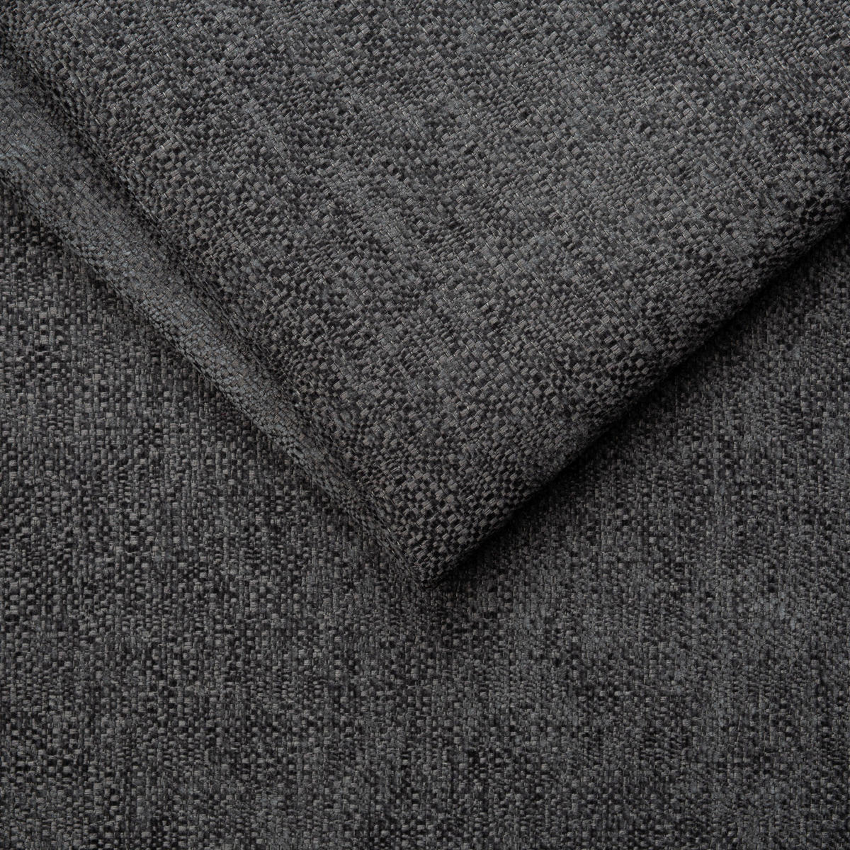 ECKSOFA in Chenille Graphitfarben  - Graphitfarben/Naturfarben, Design, Holz/Textil (307/201cm) - Livetastic