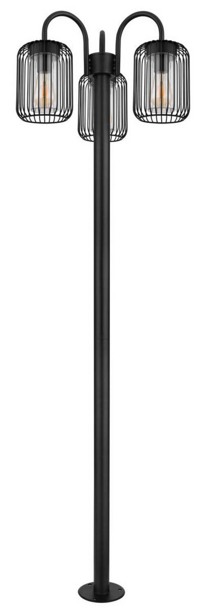 UTOMHUSLAMPA - klar/svart, Basics, metall/plast (48,5/180cm) - Globo