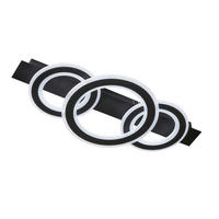 LED-DECKENLEUCHTE Circle 76,5/36/8 cm   - Schwarz/Weiß, Design, Metall (76,5/36/8cm) - Fischer & Honsel