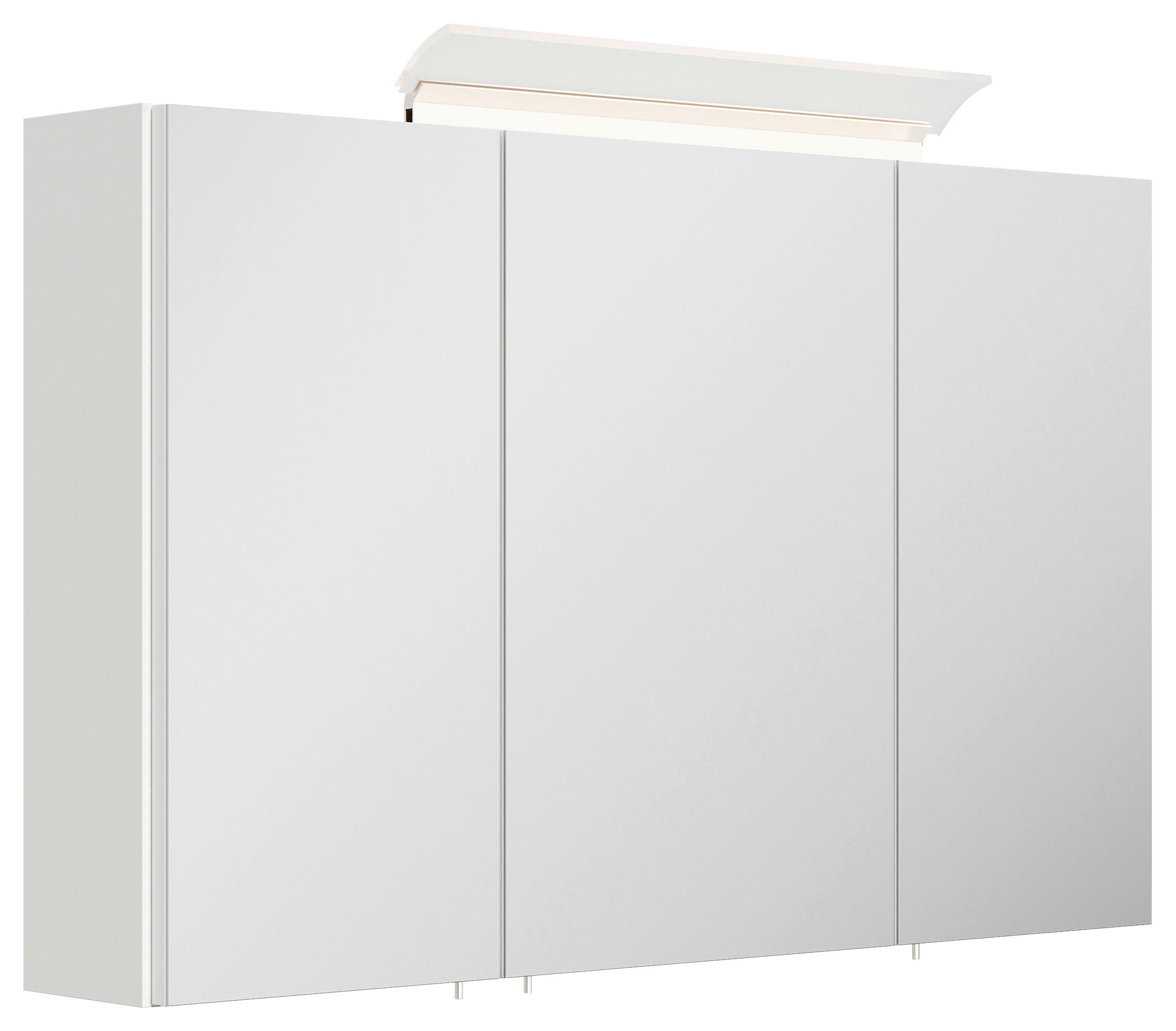 SPIEGELSCHRANK 120/62,5/17 cm  - Weiß Hochglanz, MODERN, Glas/Holzwerkstoff (120/62,5/17cm) - MID.YOU