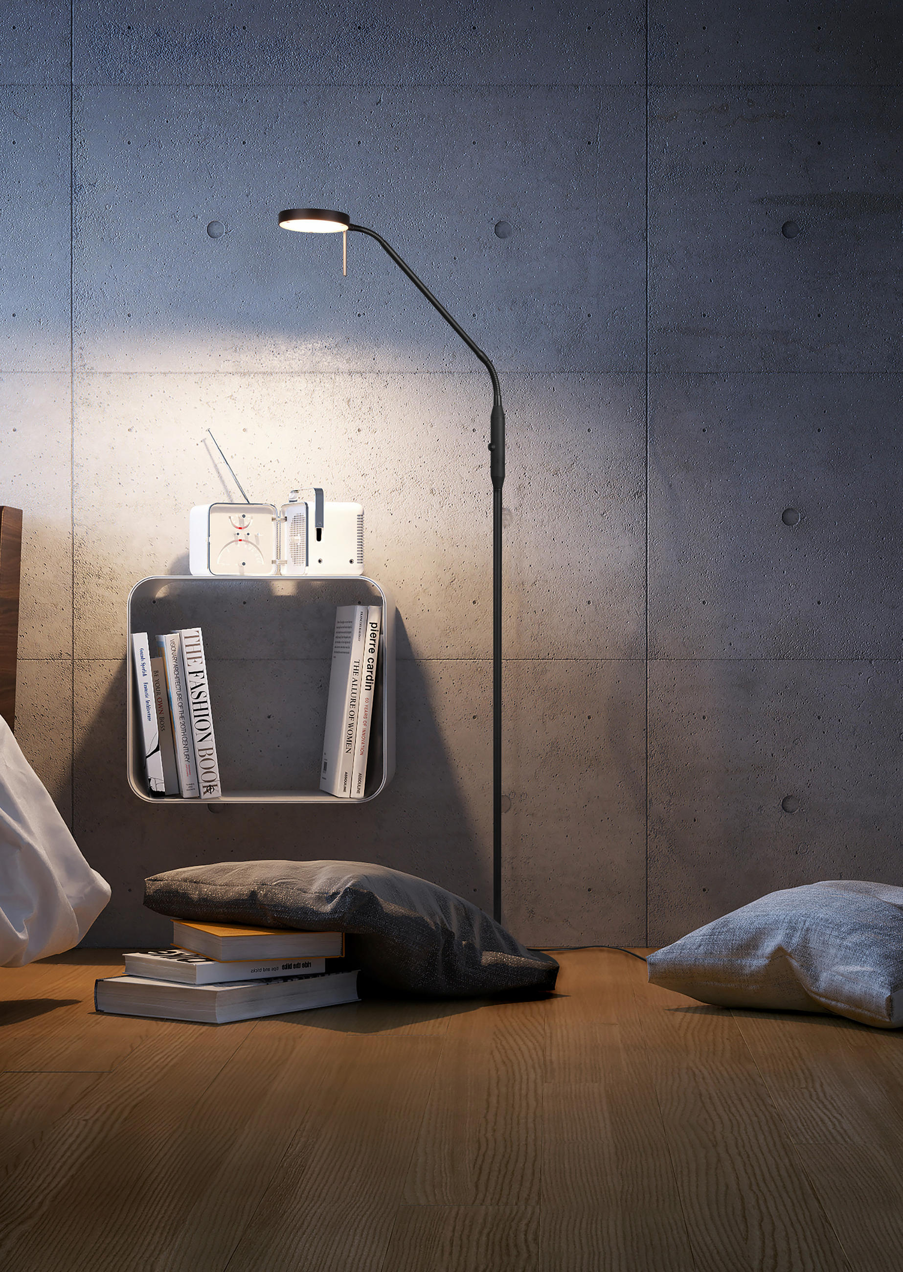 LED-GOLVLAMPA 25/145 cm    - svart, Basics, metall (25/145cm) - Trio Leuchten