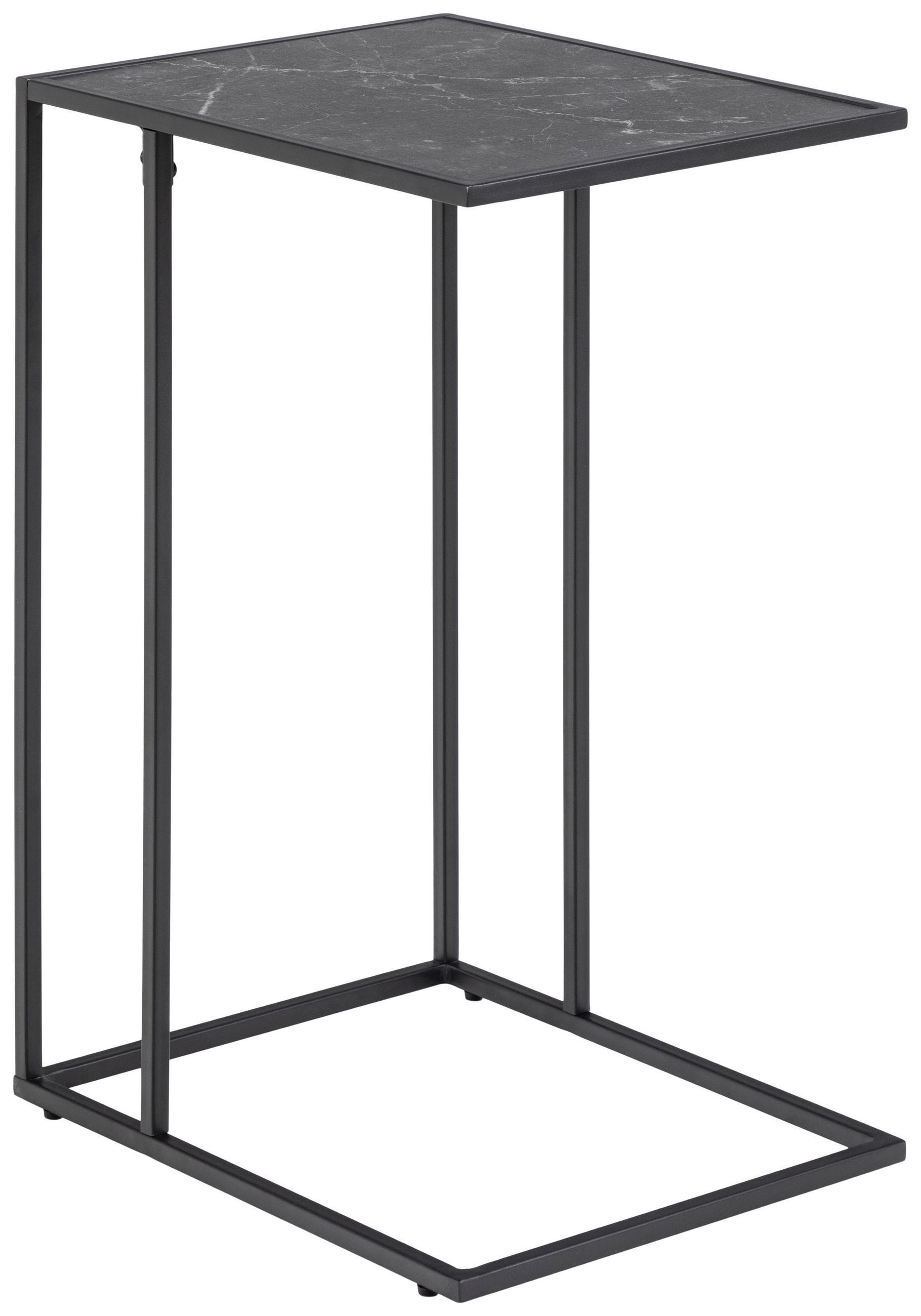 Carryhome Beistelltisch Schwarz 35x63x43 cm