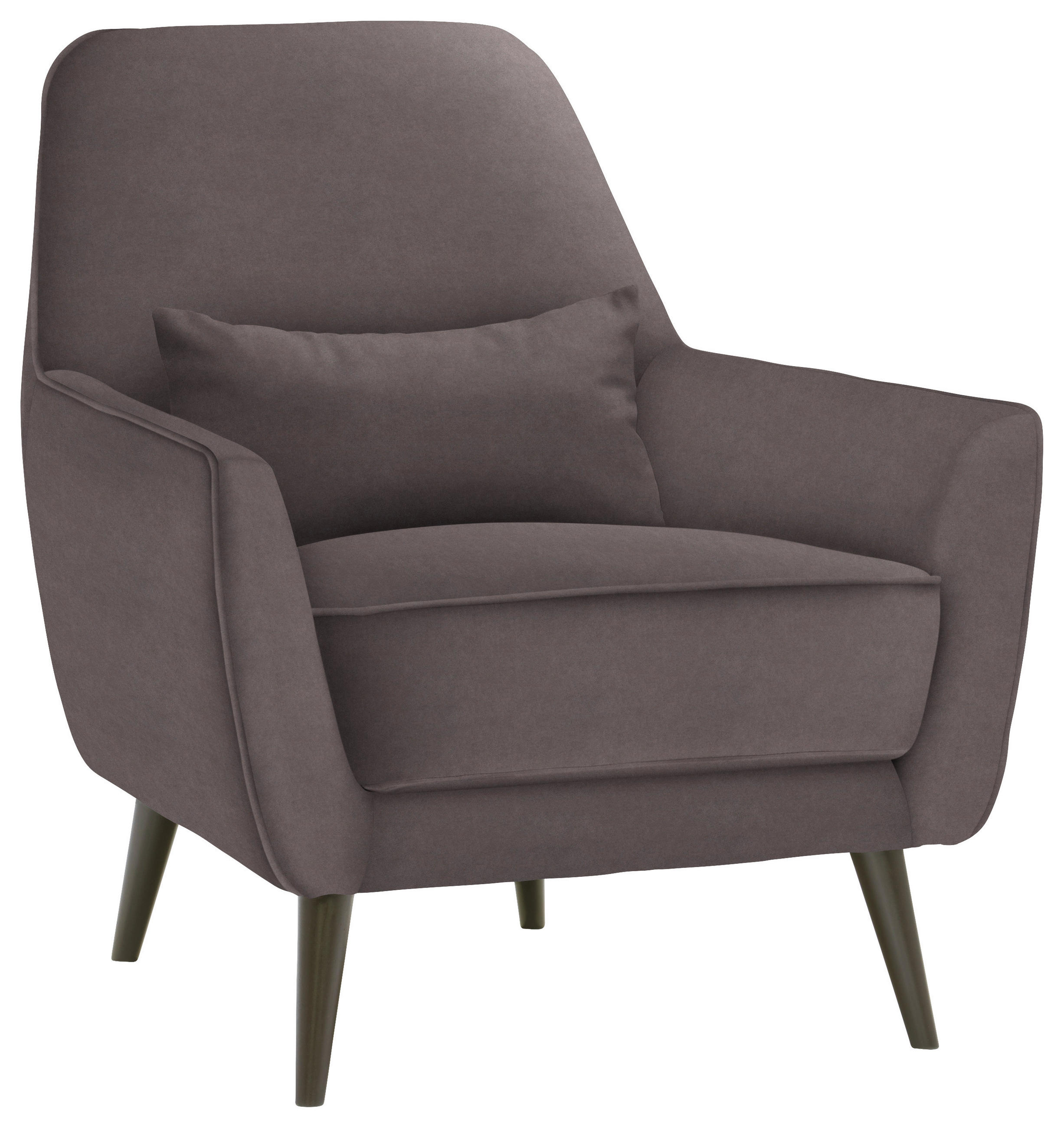 SESSEL in Mikrofaser Hellgrau  - Hellgrau/Schwarz, MODERN, Holz/Textil (77/86/80cm) - Carryhome