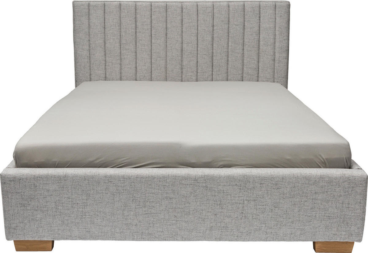 KÁRPITOZOTT ÁGY  szürke  - szürke, Basics, faalapú anyag/textil (171/110/220cm) - Hom`in
