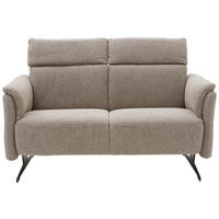 2-SITZER-SOFA Chenille Graubraun  - Graubraun/Schwarz, KONVENTIONELL, Textil/Metall (178/106/92cm) - Dieter Knoll