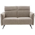 2-SITZER-SOFA Chenille Graubraun  - Graubraun/Schwarz, KONVENTIONELL, Textil/Metall (178/106/92cm) - Dieter Knoll