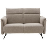 2-SITZER-SOFA Chenille Graubraun  - Graubraun/Schwarz, KONVENTIONELL, Textil/Metall (178/106/92cm) - Dieter Knoll