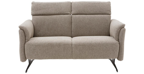 2-SITZER-SOFA Chenille Graubraun - Graubraun/Schwarz, KONVENTIONELL, Textil/Metall (178/106/92cm) - Dieter Knoll