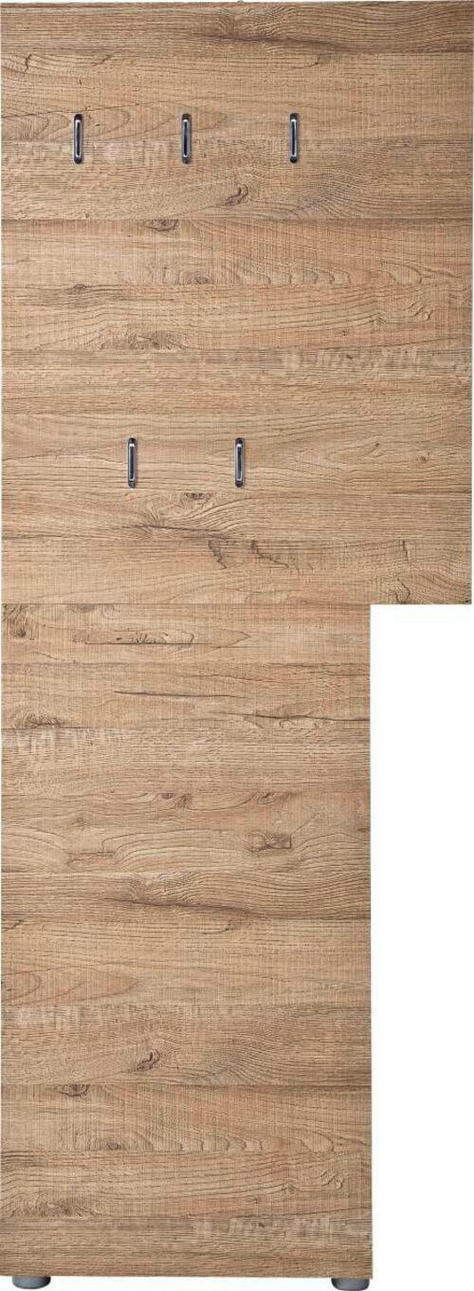 GARDEROBE 3-teilig  in 175/190/39 cm  - Eichefarben/Anthrazit, Design, Holzwerkstoff (175/190/39cm) - Carryhome
